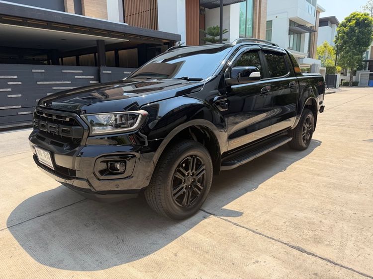 Ford Ranger 2021 2.0 Bi-Turbo 4WD Wildtrak Pickup ดีเซล ไม่ติดแก๊ส เกียร์อัตโนมัติ ดำ รูปที่ 2