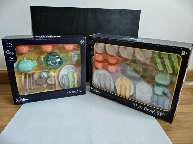 ของเล่นเสริมทักษะและการเรียนรู้ ชุดน้ำชาและแซนวิชของเล่นเด็ก-ชุดน้ำชาของเล่นเด็ก Wel-B x Infunbebe สภาพใหม่มือ 1 ยังไม่ได้แกะ