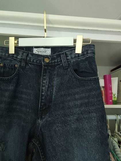 กางเกงยีนส์สตรีงานป้ายส่งต่องานฟอก รูปที่ 2