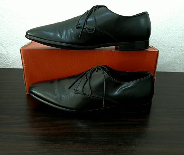 GIORGIO ARMANI, Men's Formal Leather Derby Shoes UK8 EU42(27.1cm) Original Made in Italy ของแท้ มือ 2 สภาพเยี่ยม หนังแท้ พื้นเต็ม สวยมาก รูปที่ 16