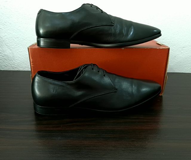 GIORGIO ARMANI, Men's Formal Leather Derby Shoes UK8 EU42(27.1cm) Original Made in Italy ของแท้ มือ 2 สภาพเยี่ยม หนังแท้ พื้นเต็ม สวยมาก รูปที่ 15