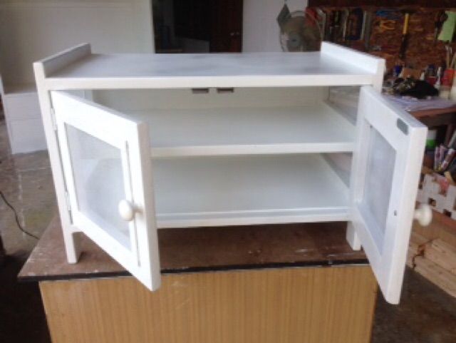 ตู้กับข้าวไม้สีขาวขนาดเล็ก รูปที่ 4