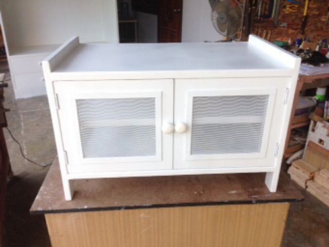 ตู้กับข้าวไม้สีขาวขนาดเล็ก รูปที่ 3