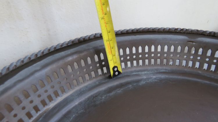 พานถาดทองเหลือง ผิวเดิมๆ ของสะสม งานเก่า เก่าเก็บ ขนาด 10 และ 16นิ้ว จำนวน 3ใบ รูปที่ 4