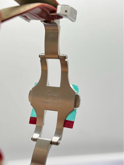 ❤️ Cartier Santos 100 MM 35mm – เพชรล้อมเรือน สายแดงสุดจี๊ด หรูเท่มีสไตล์‼️ ✨ รูปที่ 14