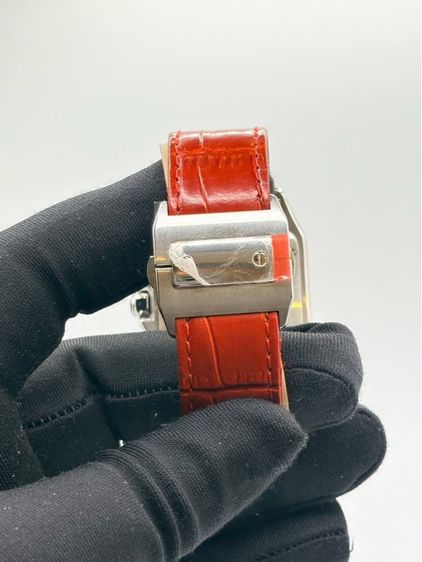 ❤️ Cartier Santos 100 MM 35mm – เพชรล้อมเรือน สายแดงสุดจี๊ด หรูเท่มีสไตล์‼️ ✨ รูปที่ 9