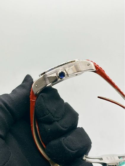 ❤️ Cartier Santos 100 MM 35mm – เพชรล้อมเรือน สายแดงสุดจี๊ด หรูเท่มีสไตล์‼️ ✨ รูปที่ 6