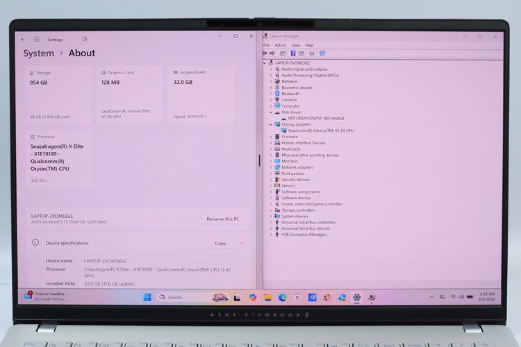 ASUS VIVOBOOK S 15 OLED Snapdragon X Elite RAM32-1TB  - ID26040008 รูปที่ 2