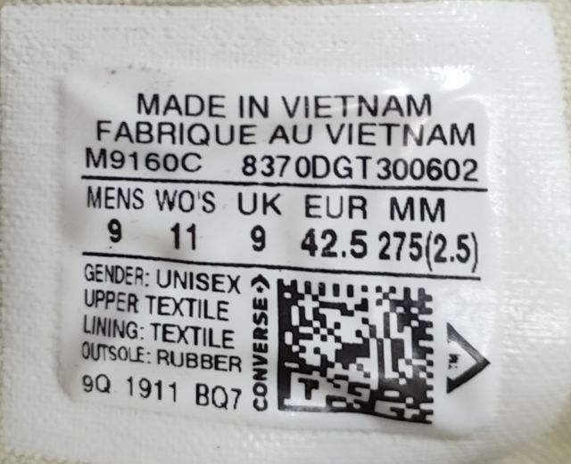 Converse 42.5 27.5 แท้ มือสอง รูปที่ 9
