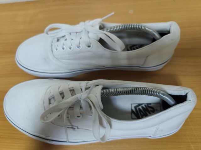 VANS ขาวผ้าใบ 44.5 29.0 แท้ มือสอง รูปที่ 13