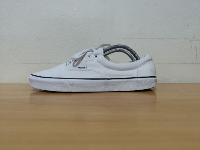 VANS ขาวผ้าใบ 44.5 29.0 แท้ มือสอง