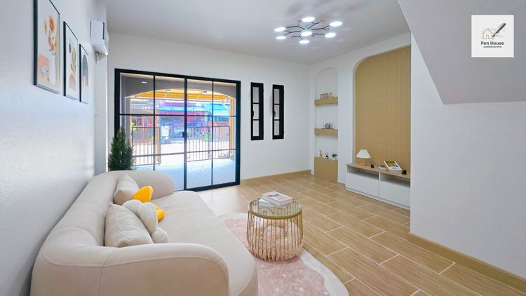 มีบางส่วน  ขาย ทาวน์เฮ้าส์ 2 ชั้น หมู่บ้านพีรวัส 2 นอน 2 น้ำ พื้นที่ 16 ตร.วา ทำเลดี ใกล้ร้านสะดวกซื้อ รูปที่ 4