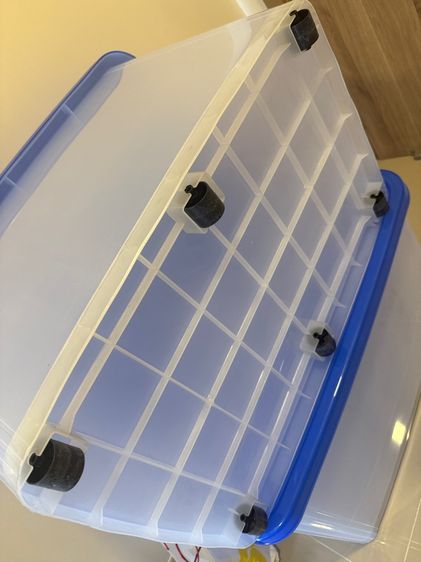 ARO Wheeled Plastic Container with lid 70.5l