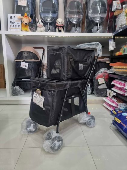  รถเข็นสัตว์เลี้ยง ถอดเป็นคาร์ซีทหิ้วได้ มีหลายขนาด หลายรุ่น หน้าร้าน ถ.เทพรักษ์ บางเขน (เพ็ทพริตตี้) รูปที่ 7