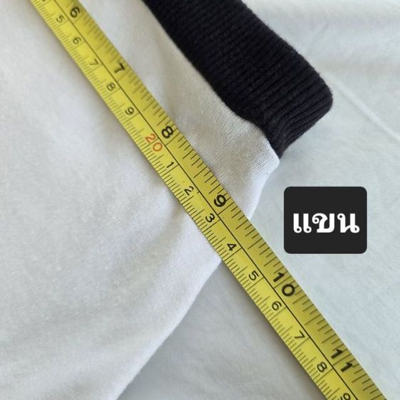 เสื้อยืด Ange Charme สีขาว แต่งขอบดำ งานมินิมอลน่ารัก มือสองสภาพดี  ชำระเงินปลายทางได้ รูปที่ 6