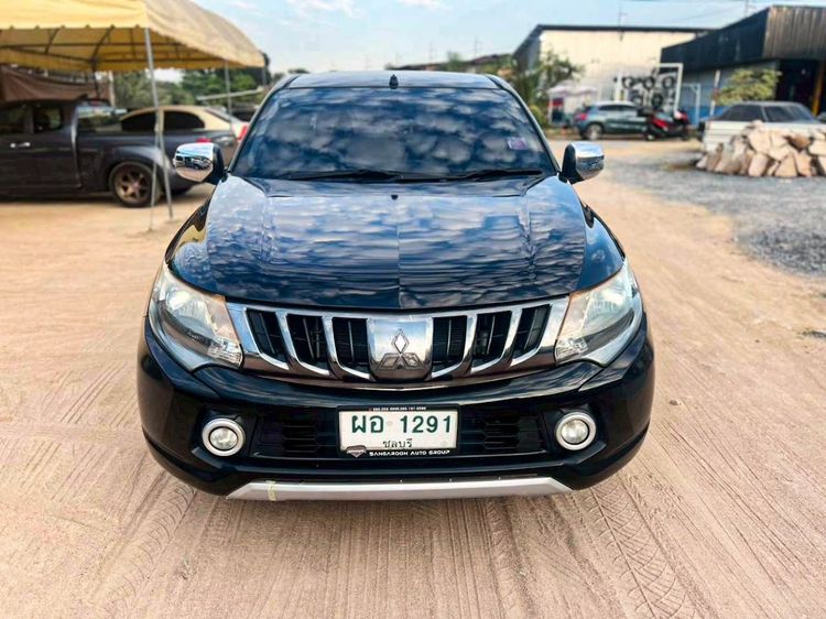 Mitsubishi Triton 2017 All New Mega Cab 2.5 GLX Pickup ดีเซล ไม่ติดแก๊ส เกียร์ธรรมดา ดำ รูปที่ 2