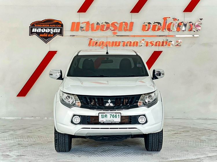 Mitsubishi Triton 2018 All New Mega Cab 2.4 GLS Plus Pickup ดีเซล ไม่ติดแก๊ส เกียร์ธรรมดา ขาว รูปที่ 2