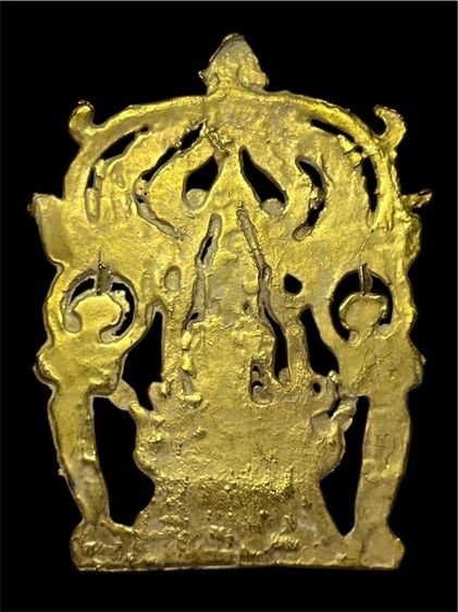 พระปรุหนังเนื้อโลหะชุบทองดอกบัว กรุวัดพระแก้ววังหน้า รูปที่ 2