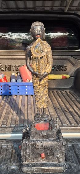 🚩(มาใหม่) พระบูชาปางโปรดเปรตเนื้อโลหะสมัยรัตนโกสินทร์ก้นดินไทย รูปที่ 2