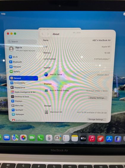 macbook air m1 13 นิ้ว ram16gb ความจุ 512gb เครื่องศูนย์ไทย รูปที่ 10