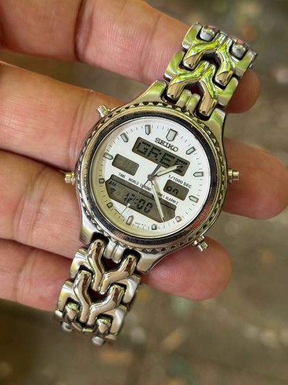 SEIKO H021-8050 Analog Digital Quartz Men H021 Men'S Vintage 340530803 Japan Movement  รูปที่ 11