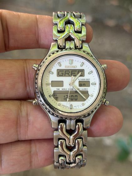 SEIKO H021-8050 Analog Digital Quartz Men H021 Men'S Vintage 340530803 Japan Movement  รูปที่ 10