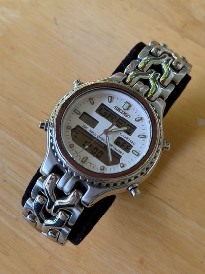 SEIKO H021-8050 Analog Digital Quartz Men H021 Men'S Vintage 340530803 Japan Movement  รูปที่ 6