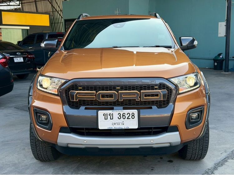 Ford Ranger 2019 2.0 Bi-Turbo 4WD Wildtrak Pickup ดีเซล ไม่ติดแก๊ส เกียร์อัตโนมัติ ส้ม รูปที่ 2