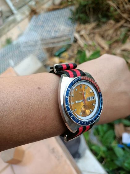 Vintage Seiko Pepsi 6139 6002 Chronograph Auto day-date ( Mechanic work needs repairs ) เป็ปซี่ งานช่าง อ่านนะครับ...กดจับเวลา รูปที่ 4