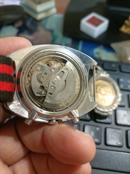 Vintage Seiko Pepsi 6139 6002 Chronograph Auto day-date ( Mechanic work needs repairs ) เป็ปซี่ งานช่าง อ่านนะครับ...กดจับเวลา รูปที่ 7