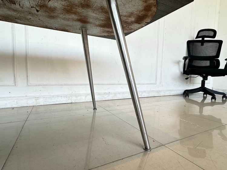 โต๊ะทานอาหาร ท็อปหินอ่อนสีดำ แผ่นรองเหล็ก ขาสแตนเลส  รูปที่ 11