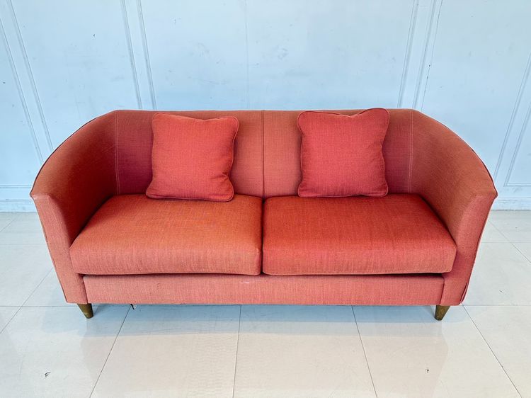 โซฟา 2 ที่นั่ง แบรนด์ LA-Z-BOY เบาะผ้าสีน้ำตาลแดง ถอดปลอกได้ รูปที่ 2