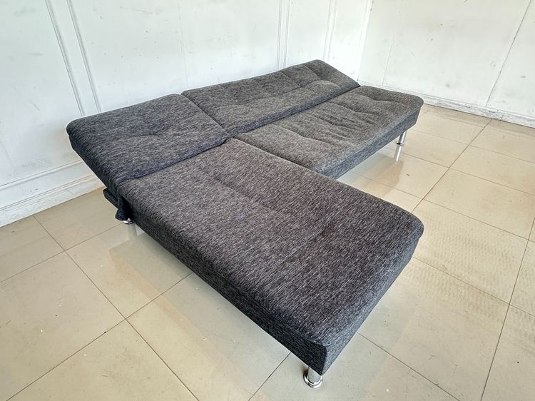 โซฟาเบด (แอลสลับฝั่งได้) แบรนด์ KONCEPT เบาะผ้าสีเทาเข้ม รูปที่ 9