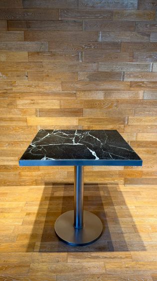 อื่นๆ อื่นๆ ดำ โต๊ะทานอาหาร ท็อปหินอ่อน ขาสแตนเลส