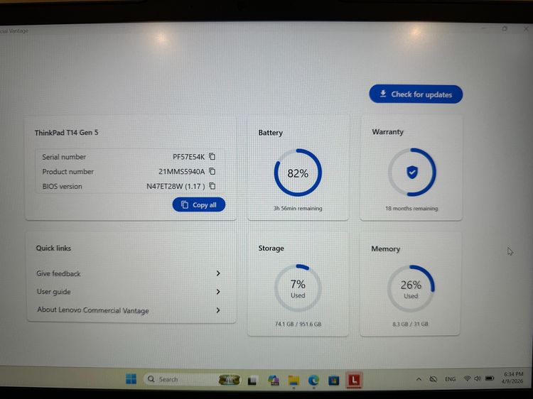 ขาย ThinkPad T14 Gen 5 รูปที่ 4