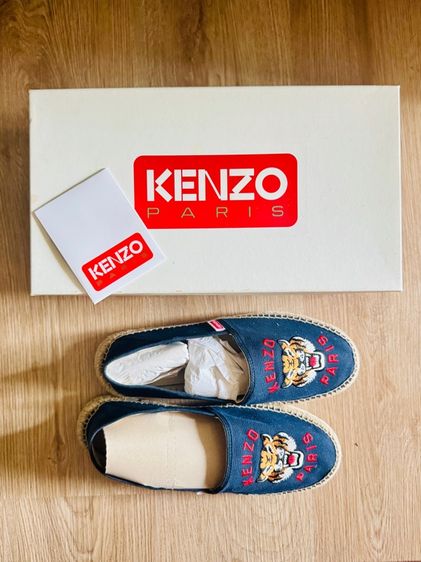 Kenzo Espadrilles Prototype Tiger Blue Nuit Fabric Size 42