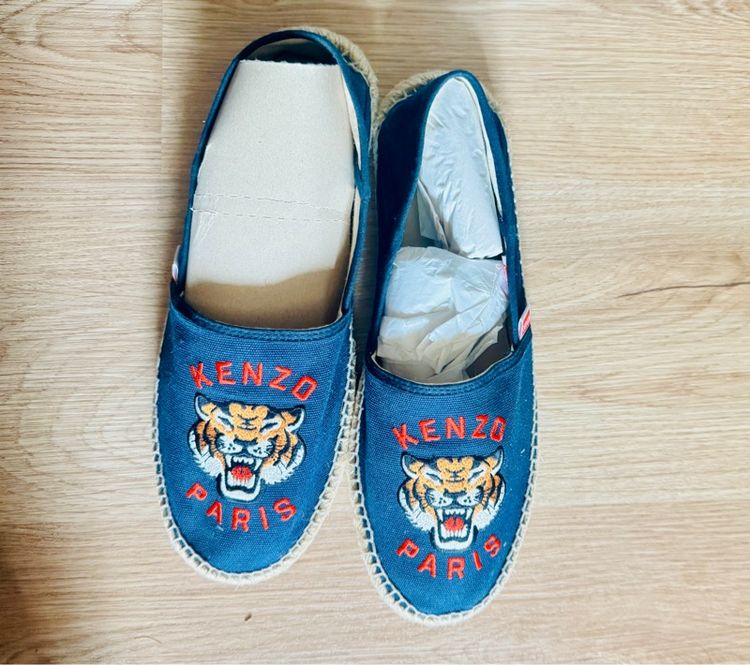 Kenzo Espadrilles Prototype Tiger Blue Nuit Fabric Size 42 รูปที่ 11