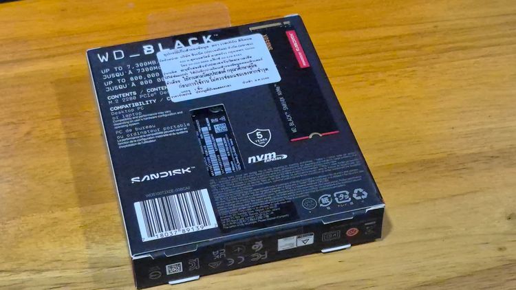 SSD WD Black SN850X มือ 1 ยังไม่แกะกล่อง กล่องสุดท้าย ส่งฟรี รูปที่ 2