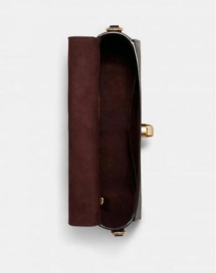 COACH แท้ มือสอง สภาพดี C1765 MARLIE TOP HANDLE SATCHEL IN SIGNATURE CANVAS สีดำ รูปที่ 6