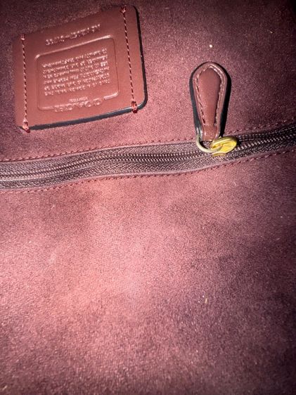 COACH แท้ มือสอง สภาพดี C1765 MARLIE TOP HANDLE SATCHEL IN SIGNATURE CANVAS สีดำ รูปที่ 5