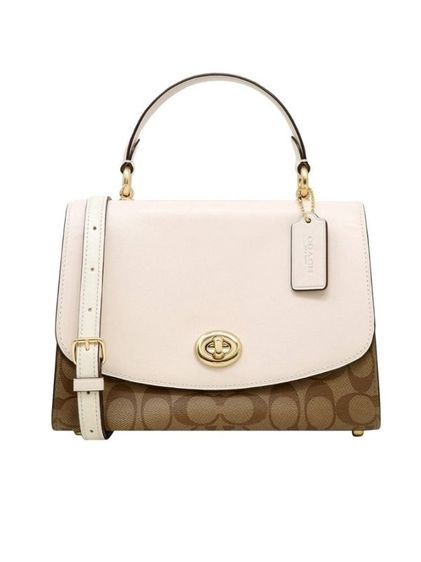 Coach แท้💯 มือสอง รุ่น F76620 COACH TILLY TOP HANDLE SATCHEL WITH SIGNATURE CANVAS COACH รูปที่ 8