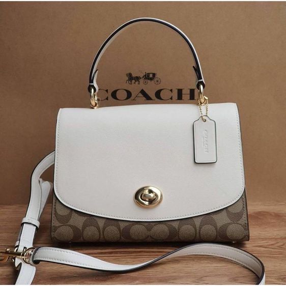 Coach แท้💯 มือสอง รุ่น F76620 COACH TILLY TOP HANDLE SATCHEL WITH SIGNATURE CANVAS COACH รูปที่ 2