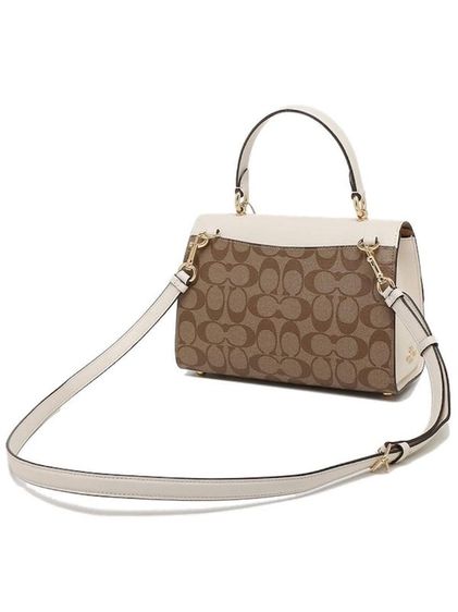 Coach แท้💯 มือสอง รุ่น F76620 COACH TILLY TOP HANDLE SATCHEL WITH SIGNATURE CANVAS COACH รูปที่ 7