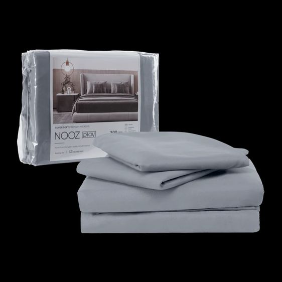 ผ้าปูที่นอน 5 ฟุต Nooz Play รุ่น Bedding Set สีเทา Cloudy Gray รูปที่ 4