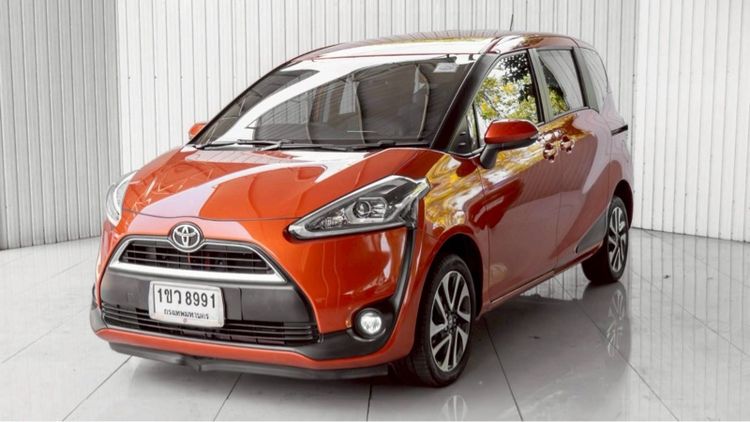 Toyota Sienta 2017 1.5 V Van เบนซิน ไม่ติดแก๊ส เกียร์อัตโนมัติ ส้ม รูปที่ 4