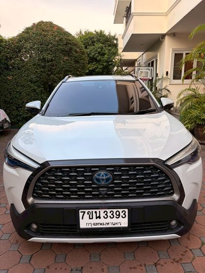 Toyota Corolla Cross 2021 1.8 Hybrid Premium Safety Sedan เบนซิน ไม่ติดแก๊ส เกียร์อัตโนมัติ ขาว รูปที่ 2