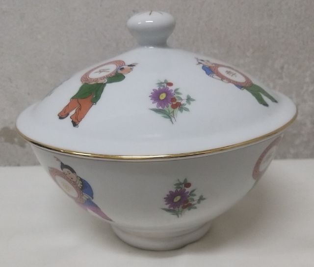 ชามเซรามิคเก่าพร้อมฝาปิด จากเมืองหลี่หลิง ประเทศจีน รูปที่ 5