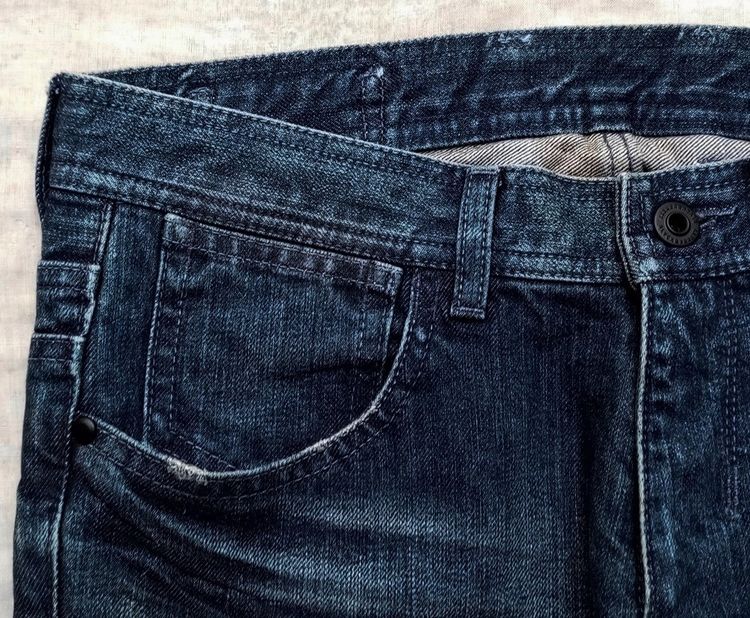 NEIL BARRETT ยีนส์ด้าน เคลือบเงา (wax) ผู้ชาย รูปที่ 5