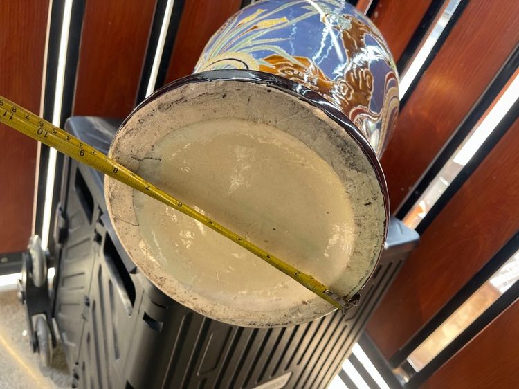 แจกันเซรามิก นกฟีนิกซ์และดอกโบตั๋น เก่าสะสม รูปที่ 16