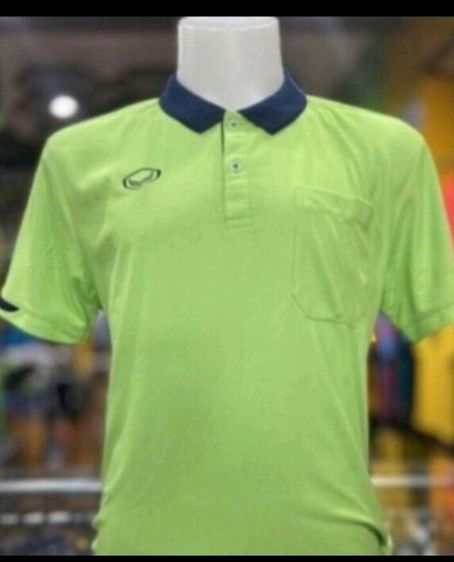เสื้อโปโลแบบคอปกทอ แต่งสีแบรนด์ Grand Sport สีเขียว ไซส์เสื้อ (L.) เนื้อผ้าคุณภาพดีโพลีเอสเตอร์ 100 โดดเด่นด้วยดีไซน์ตัดต่อปลายแขน(Original) รูปที่ 2